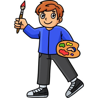 Bu karikatür, sanat sınıfı illüstrasyonunda okulun ilk gününü gösteriyor..