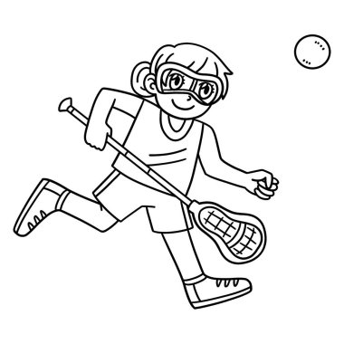 Lakros topunu kovalayan kadın oyuncunun sevimli ve komik renkli sayfası. Çocuklar için saatlerce boyama eğlencesi sağlıyor. Renklendirmek için, bu sayfa çok kolaydır. Küçük çocuklar ve yeni yürümeye başlayanlar için uygun..