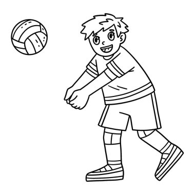 Bir voleybol oyuncusunun topu almaya hazır sevimli ve komik renkli bir sayfası. Çocuklar için saatlerce boyama eğlencesi sağlıyor. Renklendirmek için, bu sayfa çok kolaydır. Küçük çocuklar ve yeni yürümeye başlayanlar için uygun..