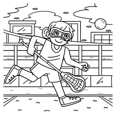 Lakros topunu kovalayan kadın oyuncunun sevimli ve komik renkli sayfası. Çocuklar için saatlerce boyama eğlencesi sağlıyor. Renklendirmek için, bu sayfa çok kolaydır. Küçük çocuklar ve yeni yürümeye başlayanlar için uygun..