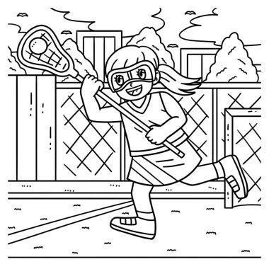 Lakros Topu Yakalayan Kadın Oyuncu 'nun sevimli ve komik renkli bir sayfası. Çocuklar için saatlerce boyama eğlencesi sağlıyor. Renklendirmek için, bu sayfa çok kolaydır. Küçük çocuklar ve yeni yürümeye başlayanlar için uygun..