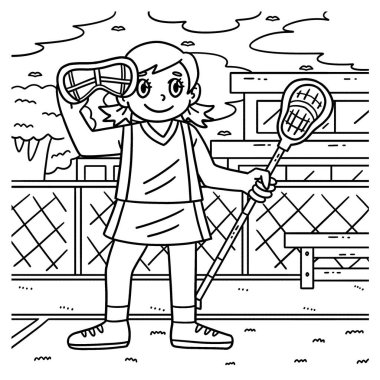 Gözlüklü ve Sopalı Kadın Lacrosse oyuncusunun sevimli ve komik renkli bir sayfası. Çocuklar için saatlerce boyama eğlencesi sağlıyor. Renklendirmek için, bu sayfa çok kolaydır. Küçük çocuklar ve yeni yürümeye başlayanlar için uygun..