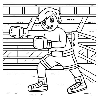 Boks Boksörü Yumruğu 'nun şirin ve komik renkli sayfası. Çocuklar için saatlerce boyama eğlencesi sağlıyor. Renklendirmek için, bu sayfa çok kolaydır. Küçük çocuklar ve yeni yürümeye başlayanlar için uygun.