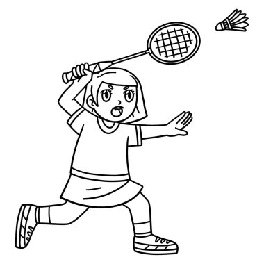 Badminton Player Hit Shuttlecock 'un şirin ve komik renkli sayfası. Çocuklar için saatlerce boyama eğlencesi sağlıyor. Renklendirmek için, bu sayfa çok kolaydır. Küçük çocuklar ve yeni yürümeye başlayanlar için uygun..
