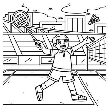 Shuttlecock için Badminton Player 'ın şirin ve komik renkli sayfası. Çocuklar için saatlerce boyama eğlencesi sağlıyor. Renklendirmek için, bu sayfa çok kolaydır. Küçük çocuklar ve yeni yürümeye başlayanlar için uygun..