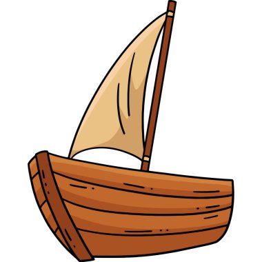 Bu karikatür bir tekne çizimi gösteriyor.