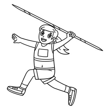 Bir Atletizm Sporcusu Javelin 'in sevimli ve komik renkli sayfası. Çocuklar için saatlerce boyama eğlencesi sağlıyor. Renklendirmek için, bu sayfa çok kolaydır. Küçük çocuklar ve yeni yürümeye başlayanlar için uygun.. 