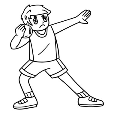 Bir atletizm sporcusunun şirin ve komik renkli sayfası. Çocuklar için saatlerce boyama eğlencesi sağlıyor. Renklendirmek için, bu sayfa çok kolaydır. Küçük çocuklar ve yeni yürümeye başlayanlar için uygun.. 