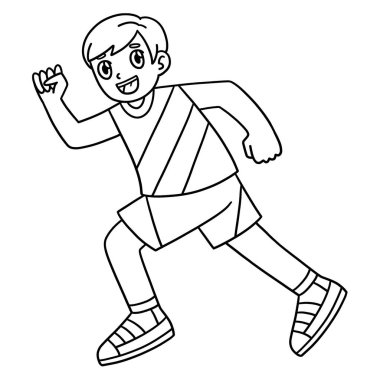 Atletizm koşucusunun sevimli ve komik renkli sayfası. Çocuklar için saatlerce boyama eğlencesi sağlıyor. Renklendirmek için, bu sayfa çok kolaydır. Küçük çocuklar ve yeni yürümeye başlayanlar için uygun.. 