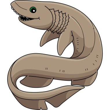 Bu karikatür bir Fırfırlı Köpekbalığı çizimini gösteriyor.