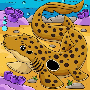 Bu karikatür klibinde bir Epaulette Shark çizimi var..