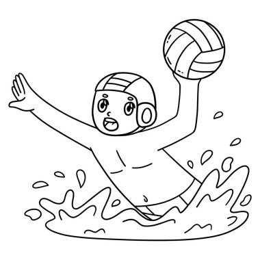 Top elli yüzen bir su topu oyuncusunun sevimli ve komik renkli sayfası. Çocuklar için saatlerce boyama eğlencesi sağlıyor. Renklendirmek için, bu sayfa çok kolaydır. Küçük çocuklar ve yeni yürümeye başlayanlar için uygun..