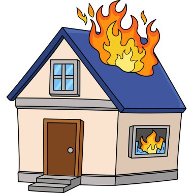 Bu karikatür, Yanan Ev illüstrasyonunu gösteriyor..