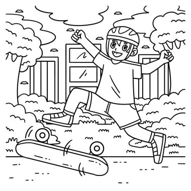 Havada Dönen Kaykay Çocuğu 'nun şirin ve komik renkli bir sayfası. Çocuklar için saatlerce boyama eğlencesi sağlıyor. Renklendirmek için, bu sayfa çok kolaydır. Küçük çocuklar ve yeni yürümeye başlayanlar için uygun.. 