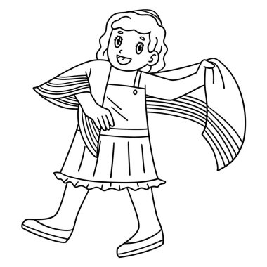 Tallit giyen bir Bat Mitzvah kızının şirin ve komik renkli sayfası. Çocuklar için saatlerce boyama eğlencesi sağlıyor. Renklendirmek için, bu sayfa çok kolaydır. Küçük çocuklar ve yeni yürümeye başlayanlar için uygun..