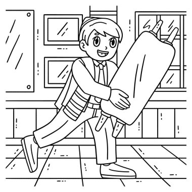 Tevrat 'ı taşıyan Bar Mitzvah çocuğunun şirin ve komik renkli sayfası çocuklara saatlerce boyama eğlencesi sağlıyor. Renklendirmek için, bu sayfa çok kolaydır. Küçük çocuklar ve yeni yürümeye başlayanlar için uygun..