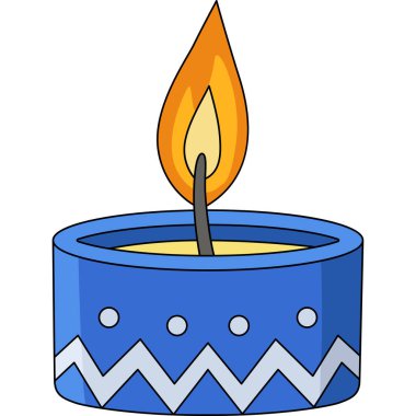 Bu karikatür, Diwali Diyas illüstrasyonunu gösteriyor.