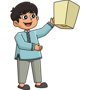 Bu karikatür parçası Diwali Child 'ın Fener çizimini gösteriyor..