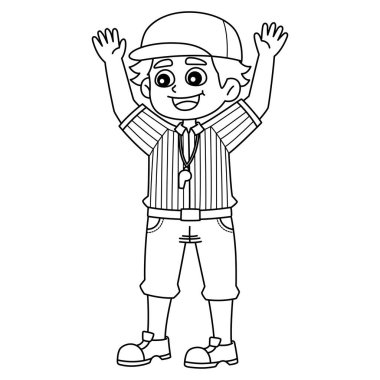 Bir Amerikan Futbol Hakeminin sevimli ve komik renkli sayfası. Çocuklar için saatlerce boyama eğlencesi sağlıyor. Renklendirmek için, bu sayfa çok kolaydır. Küçük çocuklar ve yeni yürümeye başlayanlar için uygun..