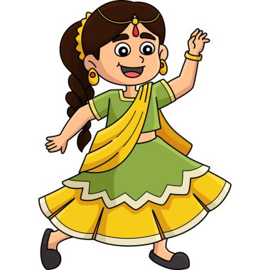 Bu karikatür klibinde Diwali Festivali Kız Dans İmajı gösteriliyor..