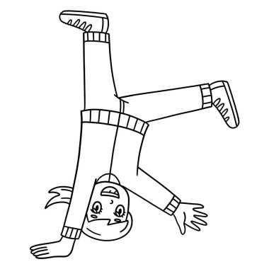 Breakdance B-Kızı 'nın tek elli donduruculu şirin ve komik renkli bir sayfası. Çocuklar için saatlerce boyama eğlencesi sağlıyor. Renklendirmek için, bu sayfa çok kolaydır. Küçük çocuklar ve yeni yürümeye başlayanlar için uygun..