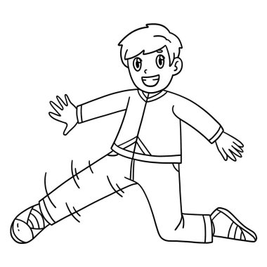 Breakdance B-Boy 'un dizlerini değiştiren sevimli ve komik renkli bir sayfası. Çocuklar için saatlerce boyama eğlencesi sağlıyor. Renklendirmek için, bu sayfa çok kolaydır. Küçük çocuklar ve yeni yürümeye başlayanlar için uygun..