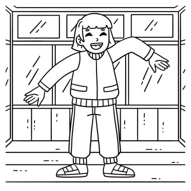 Breakdance B-Kızı 'nın kol dalgası yapan sevimli ve komik renkli bir sayfası. Çocuklar için saatlerce boyama eğlencesi sağlıyor. Renklendirmek için, bu sayfa çok kolaydır. Küçük çocuklar ve yeni yürümeye başlayanlar için uygun..