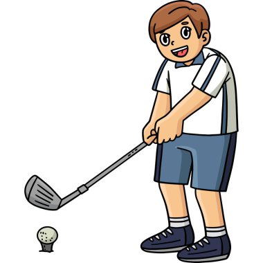 Bu karikatür, bir Golf Golfçüsünün İllüstrasyona Hazır Olduğunu gösteriyor.