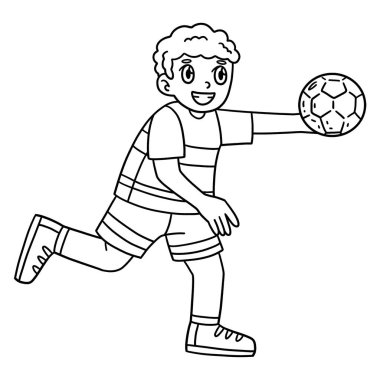 Bir Hentbol Oyuncusunun Topla Koşan sevimli ve komik renkli sayfası. Çocuklar için saatlerce boyama eğlencesi sağlıyor. Renklendirmek için, bu sayfa çok kolaydır. Küçük çocuklar ve yeni yürümeye başlayanlar için uygun.. 