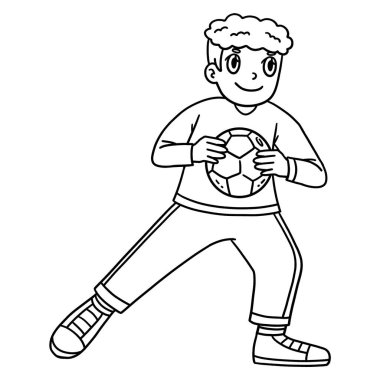 Topu Tutan Hentbol Kalecisinin şirin ve komik renkli sayfası. Çocuklar için saatlerce boyama eğlencesi sağlıyor. Renklendirmek için, bu sayfa çok kolaydır. Küçük çocuklar ve yeni yürümeye başlayanlar için uygun.. 