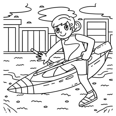 Tekneye binen Kürekçi Kadın 'ın sevimli ve komik renkli bir sayfası. Çocuklar için saatlerce boyama eğlencesi sağlıyor. Renklendirmek için, bu sayfa çok kolaydır. Küçük çocuklar ve yeni yürümeye başlayanlar için uygun..