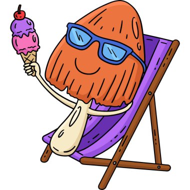 Bu karikatür, dondurmalı mantarı gösteriyor..