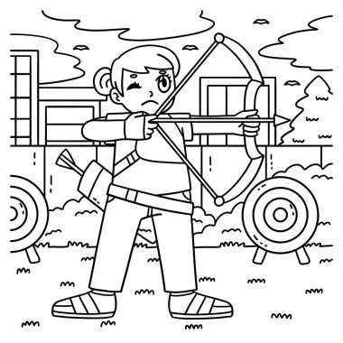 Okçu Kadın Okçu 'nun hedef aldığı sevimli ve komik renkli bir sayfa. Çocuklar için saatlerce boyama eğlencesi sağlıyor. Renklendirmek için, bu sayfa çok kolaydır. Küçük çocuklar ve yeni yürümeye başlayanlar için uygun..