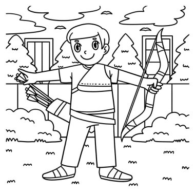 Okçuluk okçusunun Quiver 'dan ok aldığı sevimli ve komik bir sayfa. Çocuklar için saatlerce boyama eğlencesi sağlıyor. Renklendirmek için, bu sayfa çok kolaydır. Küçük çocuklar ve yeni yürümeye başlayanlar için uygun..