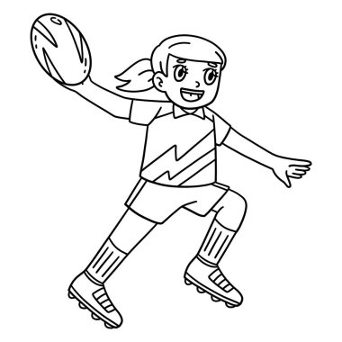 Rugby Kadın Oyuncusunun topu paslayan sevimli ve komik renkli bir sayfası. Çocuklar için saatlerce boyama eğlencesi sağlıyor. Renklendirmek için, bu sayfa çok kolaydır. Küçük çocuklar ve yeni yürümeye başlayanlar için uygun..