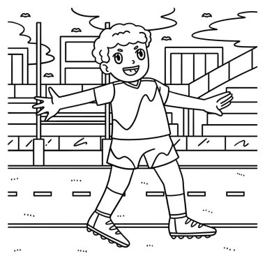 Defansif Stance 'daki Rugby oyuncusu Fullback' in sevimli ve komik renkli sayfası. Çocuklar için saatlerce boyama eğlencesi sağlıyor. Renklendirmek için, bu sayfa çok kolaydır. Küçük çocuklar ve yeni yürümeye başlayanlar için uygun..