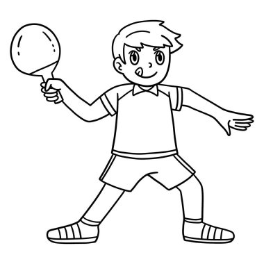 Defansif bir duruşta bir masa tenisi oyuncusunun sevimli ve komik renkli sayfası. Çocuklar için saatlerce boyama eğlencesi sağlıyor. Renklendirmek için, bu sayfa çok kolaydır. Küçük çocuklar ve yeni yürümeye başlayanlar için uygun..