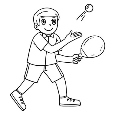 Toss Serve yapan bir masa tenisi oyuncusunun sevimli ve komik renkli sayfası. Çocuklar için saatlerce boyama eğlencesi sağlıyor. Renklendirmek için, bu sayfa çok kolaydır. Küçük çocuklar ve yeni yürümeye başlayanlar için uygun..