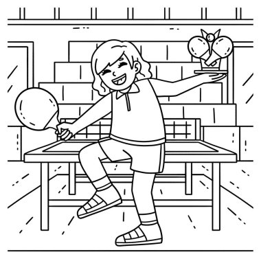 Ganimeti olan bir bayan tenis oyuncusunun sevimli ve komik renkli sayfası. Çocuklar için saatlerce boyama eğlencesi sağlıyor. Renklendirmek için, bu sayfa çok kolaydır. Küçük çocuklar ve yeni yürümeye başlayanlar için uygun..