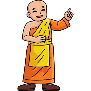 Bu karikatür parçası Budist Keşiş illüstrasyonunu gösteriyor..