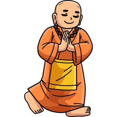 Bu karikatür, Lily Pad 'in üzerinde yürüyen bir Budist Buda' yı gösteriyor..