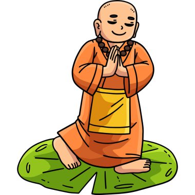 Bu karikatür, Lily Pad 'in üzerinde yürüyen bir Budist Buda' yı gösteriyor..