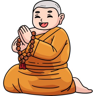 Bu karikatür, Budist Buda Duası 'nın boncuk resimlerini gösteriyor..