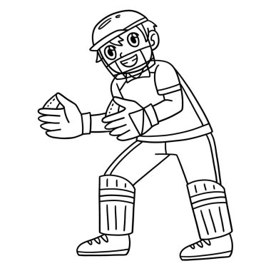 Bir kriket kalecisi yakalama balosunun sevimli ve komik renkli sayfası. Çocuklar için saatlerce boyama eğlencesi sağlıyor. Renklendirmek için, bu sayfa çok kolaydır. Küçük çocuklar ve yeni yürümeye başlayanlar için uygun..