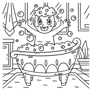 Küvette Bebek Duşu Bebeği 'nin şirin ve komik renkli bir sayfası. Çocuklar için saatlerce boyama eğlencesi sağlıyor. Renklendirmek için, bu sayfa çok kolaydır. Küçük çocuklar ve yeni yürümeye başlayanlar için uygun..