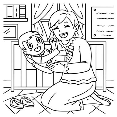 Vaftiz Anne ve Bebeği 'nin şirin ve komik renkli sayfası. Çocuklar için saatlerce boyama eğlencesi sağlıyor. Renklendirmek için, bu sayfa çok kolaydır. Küçük çocuklar ve yeni yürümeye başlayanlar için uygun..