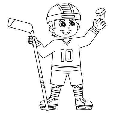 Buz hokeyi oyuncusunun sevimli ve komik renkli sayfası. Çocuklar için saatlerce boyama eğlencesi sağlıyor. Renklendirmek için, bu sayfa çok kolaydır. Küçük çocuklar ve yeni yürümeye başlayanlar için uygun..