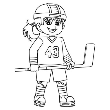 Center Line 'daki buz hokeyi kızı oyuncusunun sevimli ve komik renkli sayfası. Çocuklar için saatlerce boyama eğlencesi sağlıyor. Renklendirmek için, bu sayfa çok kolaydır. Küçük çocuklar ve yeni yürümeye başlayanlar için uygun..