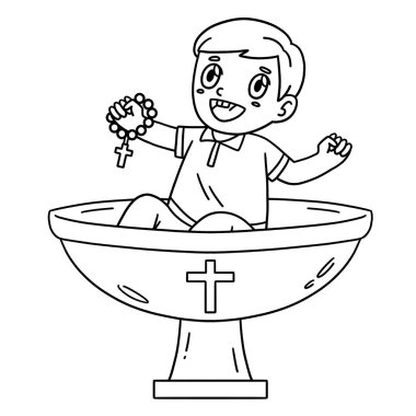 Yazı Tipi 'ndeki bir vaftizci çocuğun şirin ve komik renkli sayfası. Çocuklar için saatlerce boyama eğlencesi sağlıyor. Renklendirmek için, bu sayfa çok kolaydır. Küçük çocuklar ve yeni yürümeye başlayanlar için uygun..
