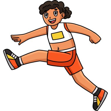 Bu karikatür bir Parça ve Alan Yüksek Atlama Kadın illüstrasyonunu gösterir.